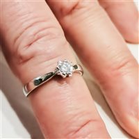 Anello Vidali Gioielli Donna in Oro bianco Zircone ANOR-11-34 - ANOR-11-34